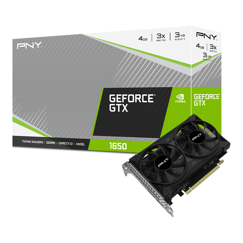 PNY GeForce GTX 1650 4 Go GDDR6 double ventilateur